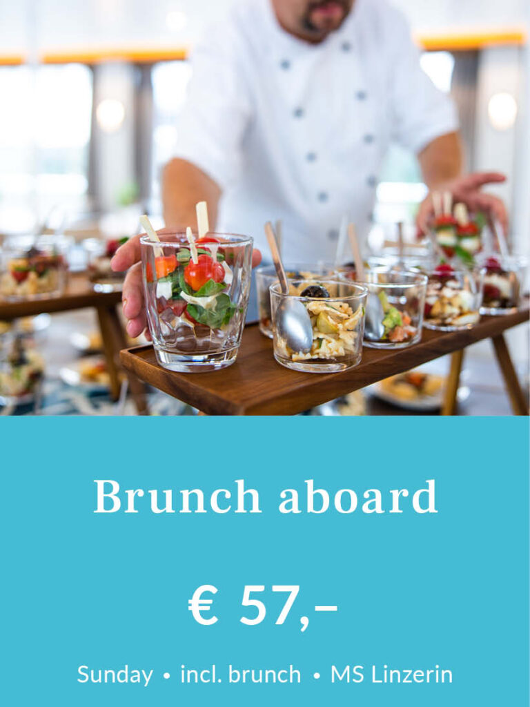 Brunch an Bord MS Linzerin